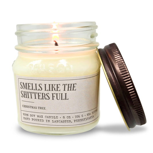 Smells Like The Shitters Full - Funny Candle 8oz Soy Wax
