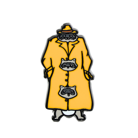 Raccoons Coat | Funny Enamel Pin