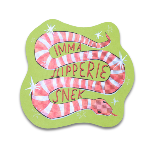 Imma Slipperie Snek Shiny Glitter Sticker