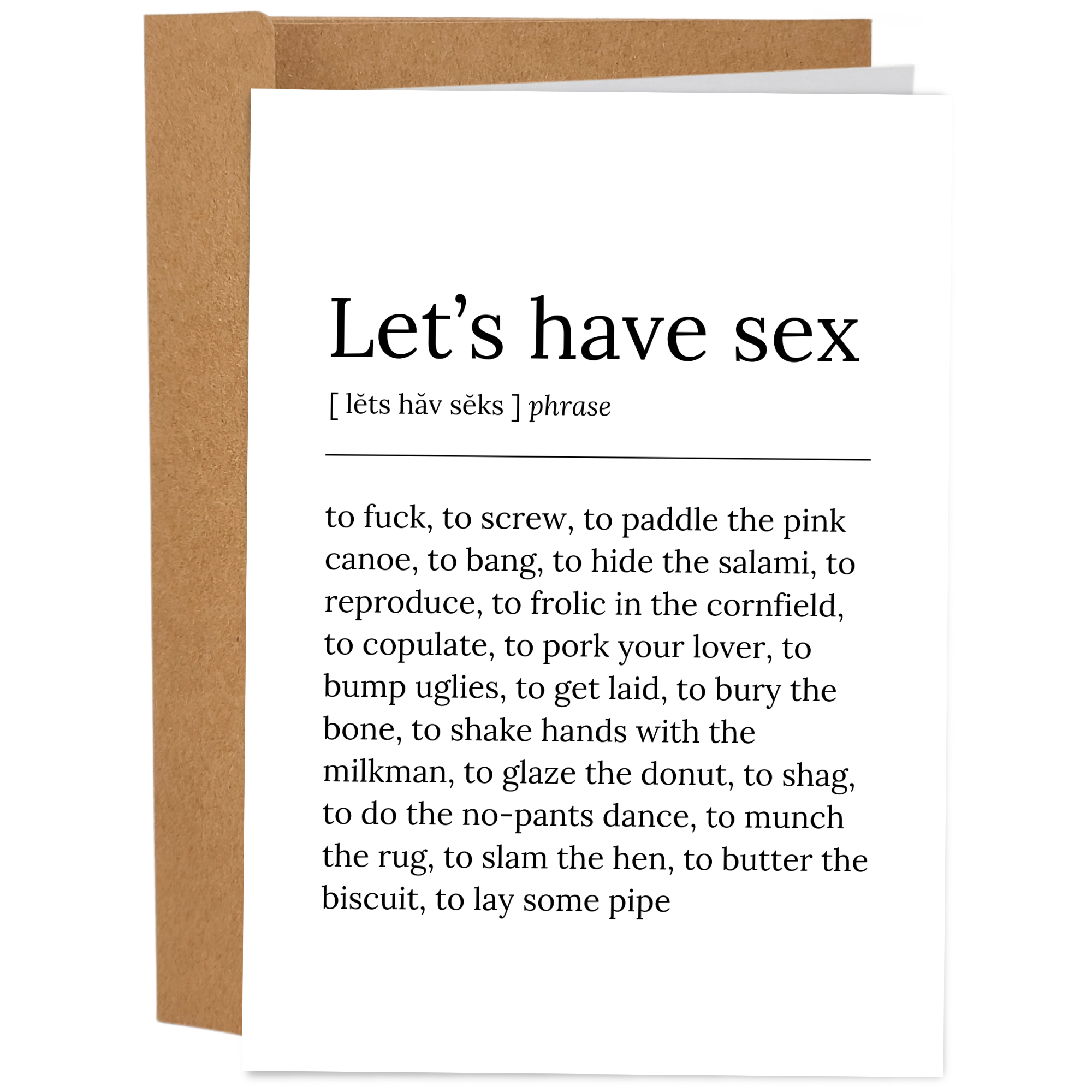 Naughty Anniversary Card Let s Have Sex Sleazy Greetings 