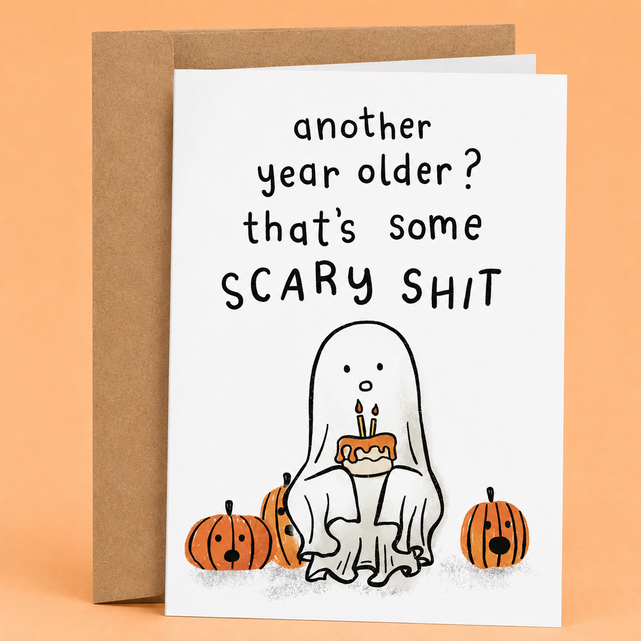 halloween card sleeves Funny Halloween Card / Some Scary Shit