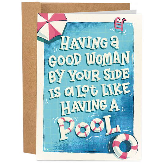Having A Pool | WTD Collab | Funny Valentine's Day Card