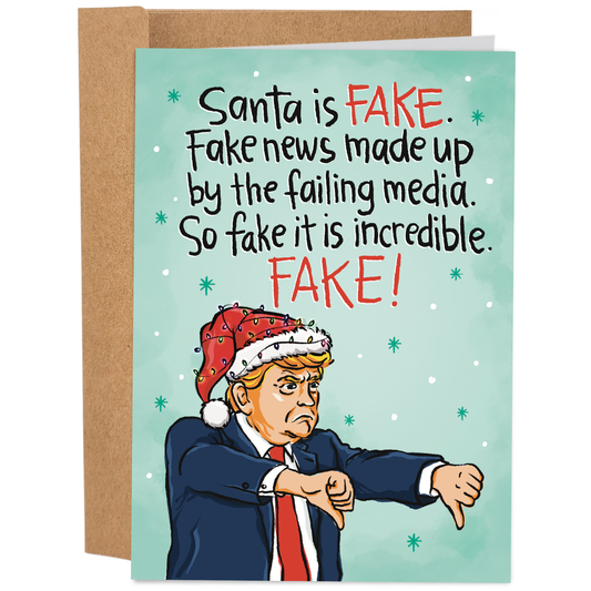 Santa Is Fake Trump | Funny Christmas Card