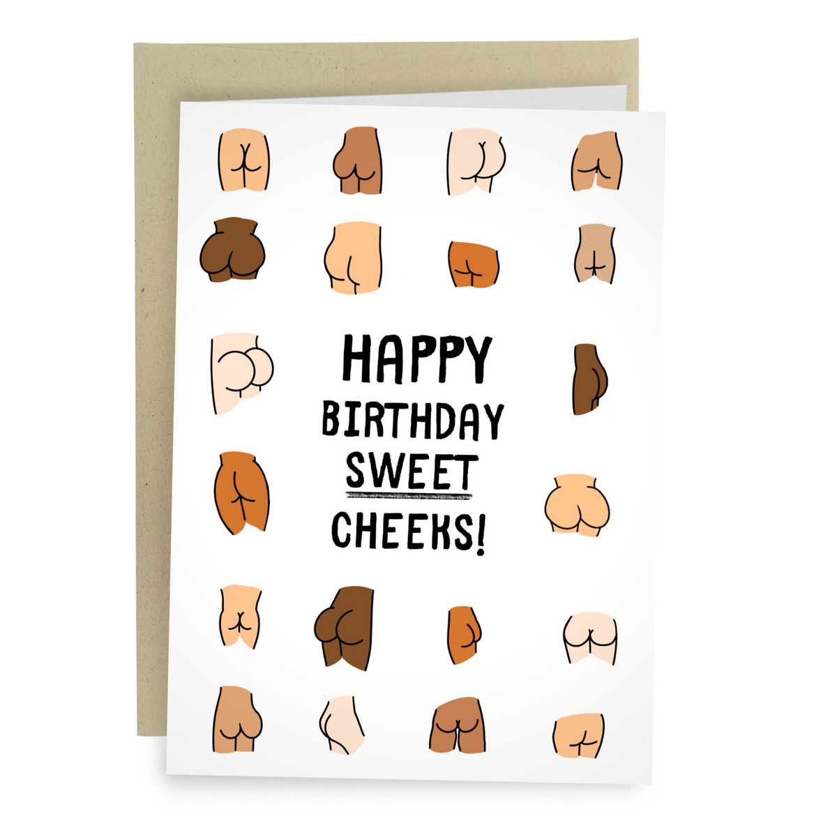 Sweet Cheeks Valentine Butt Card • BOSS DOTTY PAPER Co.