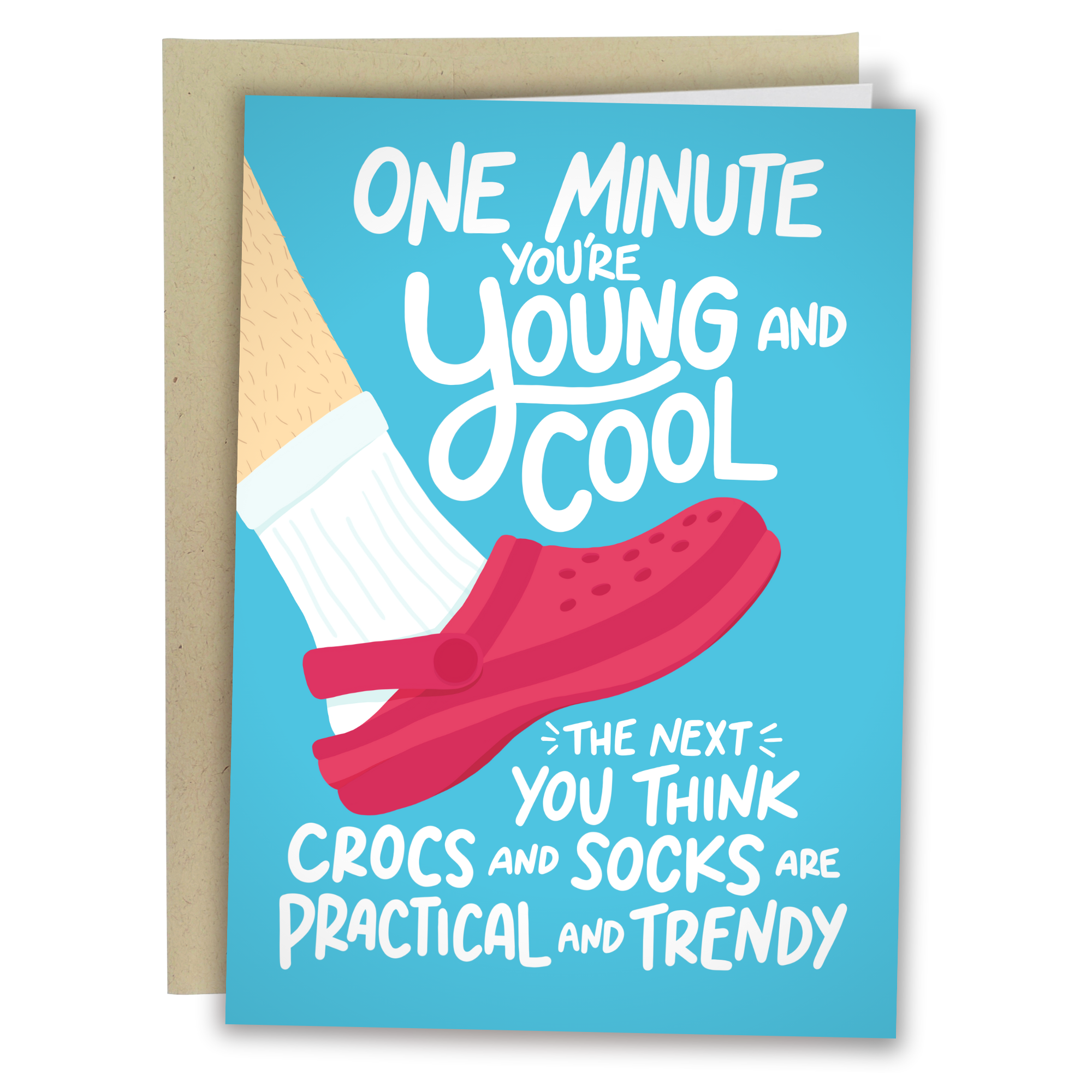 Funny Birthday Card For Men Crocs And Socks Sleazy Greetings