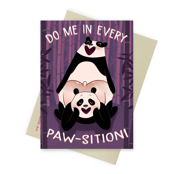 Do Me In Every Paw-sition - Dirty Card - Naughty Adult Greeting Card - Sleazy Greetings