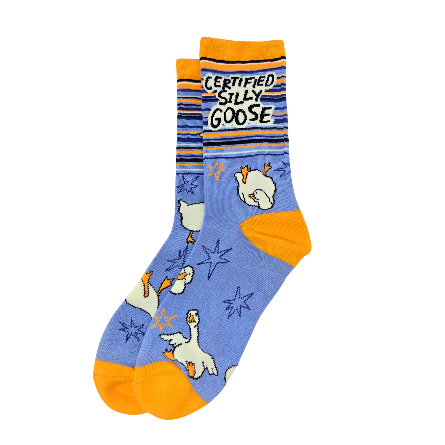 Certified Silly Goose - Women's Funny Cotton Crew Socks