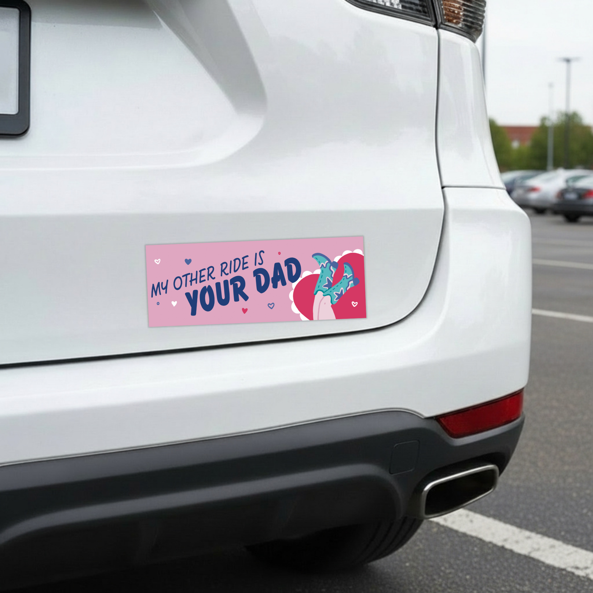 Other Ride Is Your Dad | Funny Car Magnet