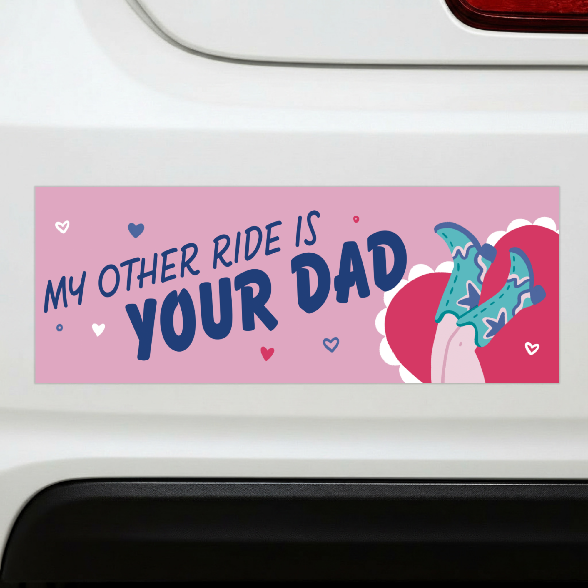 Other Ride Is Your Dad | Funny Car Magnet