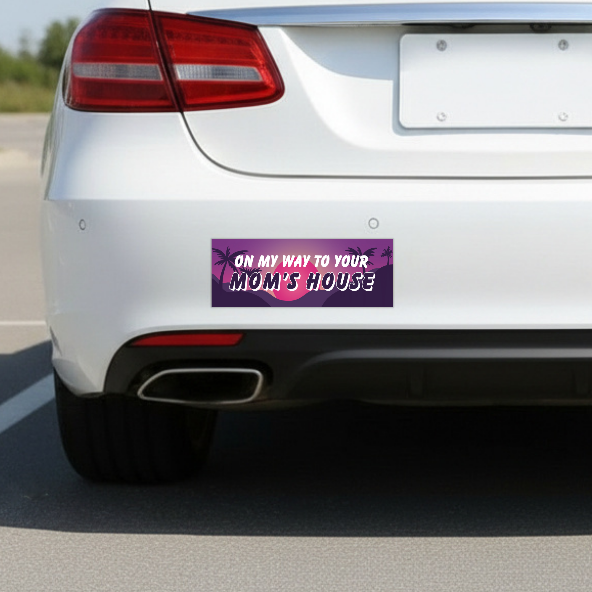 To Your Mom's House | Funny Car Magnet