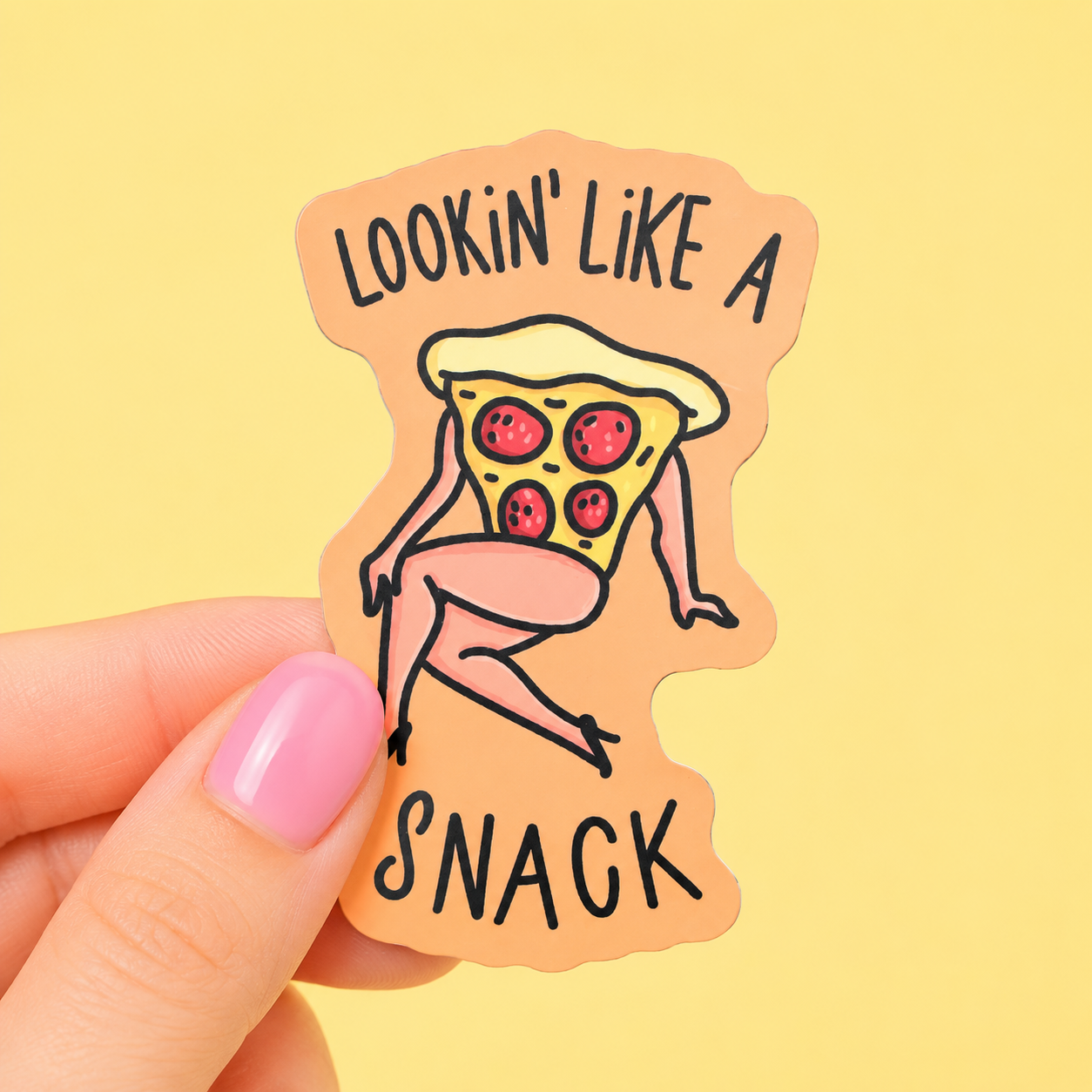Looking Like a A Snack Funny Vinyl Sticker