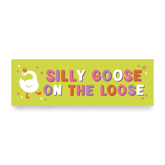 Silly Goose On The Loose | Funny Car Magnet