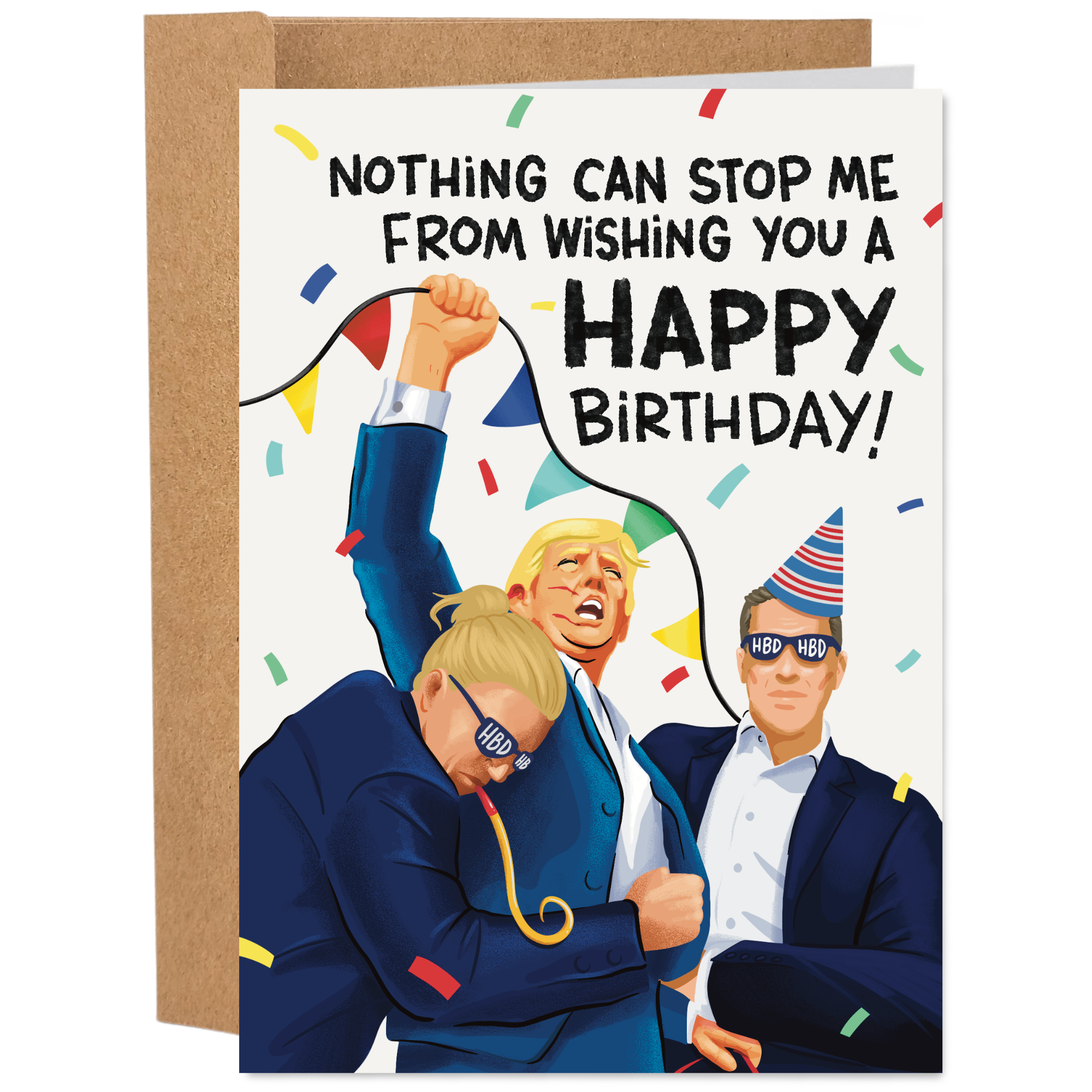 Banter Birthday Card Funny Tory Birthday Card - "It's Your Birthday Let's Party Like We're Torries" Greeting Card Funny Conservative Politics Birthday Card