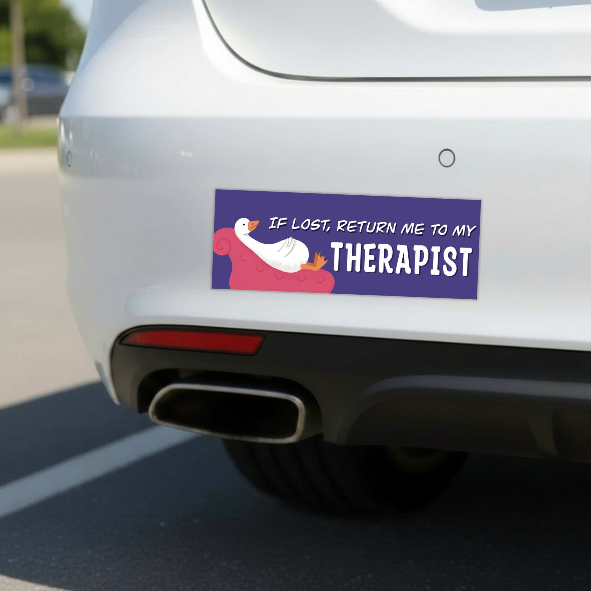 Return Me To My Therapist | Funny Car Magnet