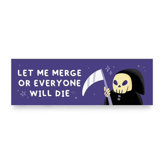 Everyone Will Die Grim Reaper | Funny Car Magnet
