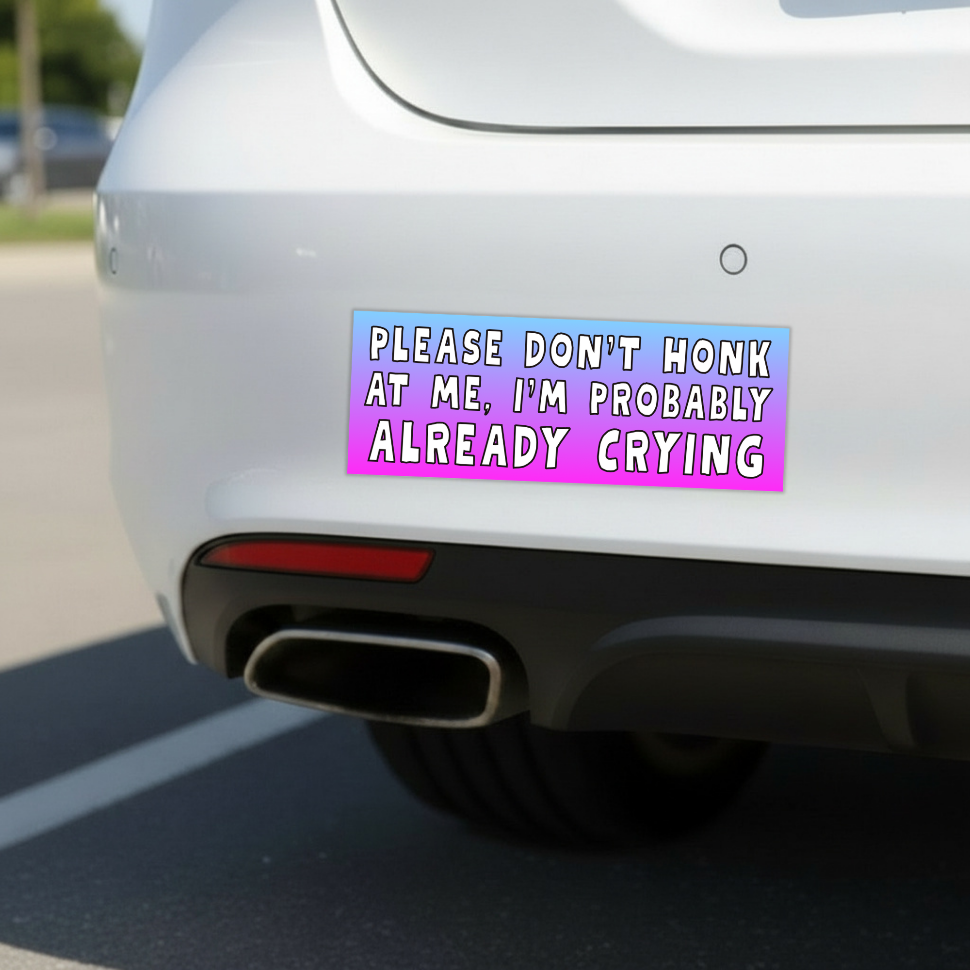 Probably Already Crying | Funny Car Magnet
