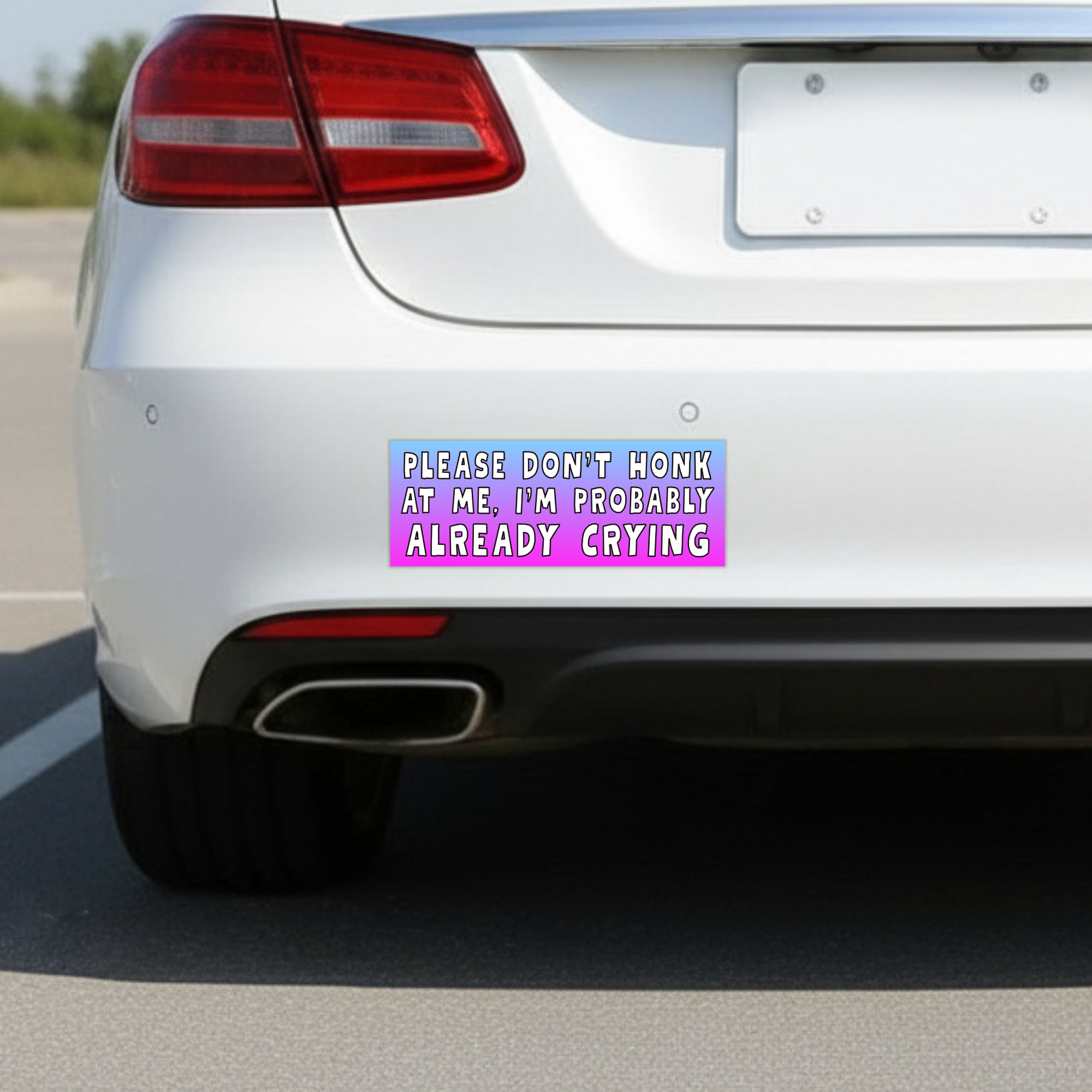 Probably Already Crying | Funny Car Magnet
