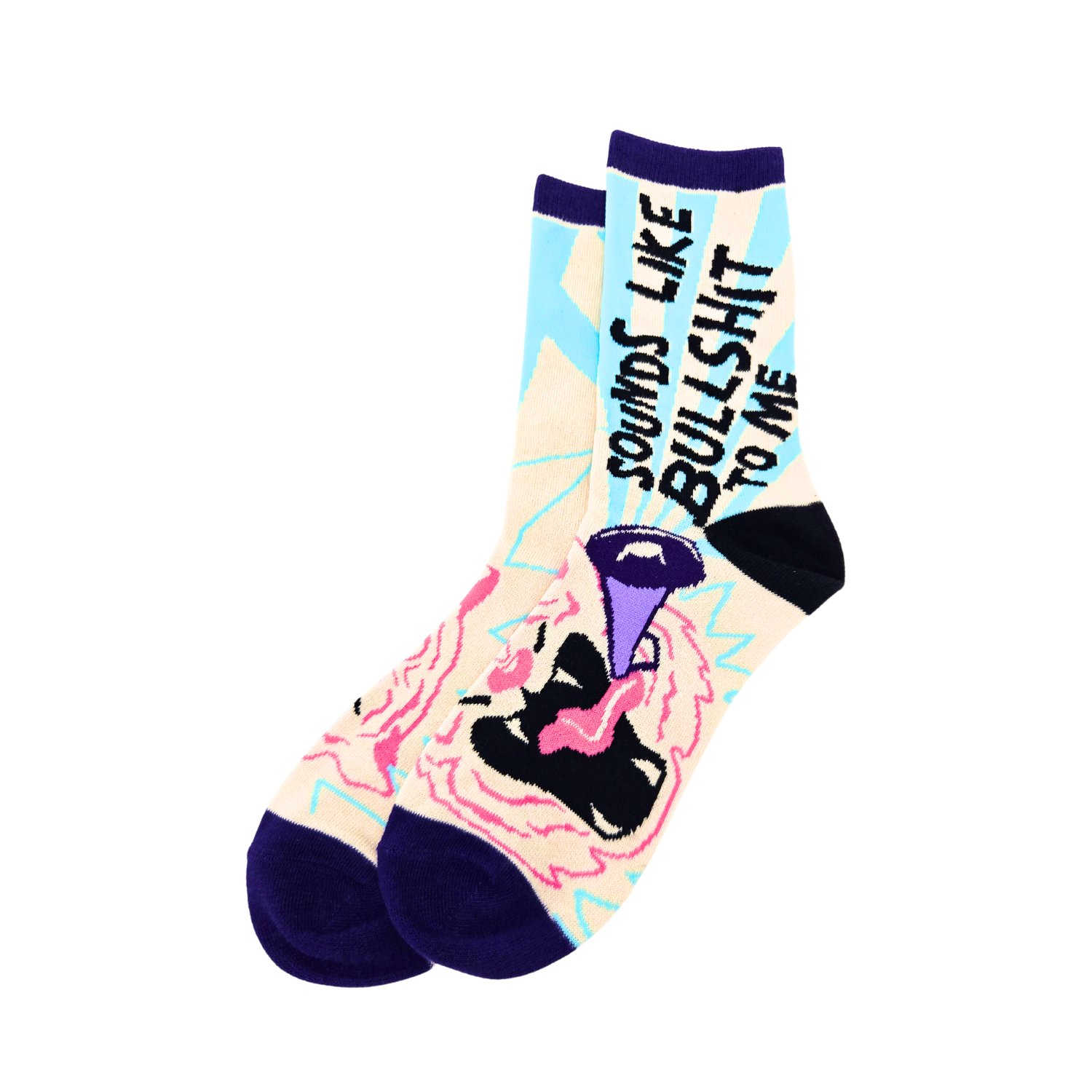 Sounds Like Bullshit To Me Socks - Women's Funny Crew Socks