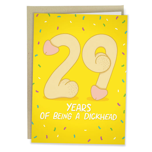 29th Penis - Funny Birthday Card - Sleazy Greetings - greetingcard