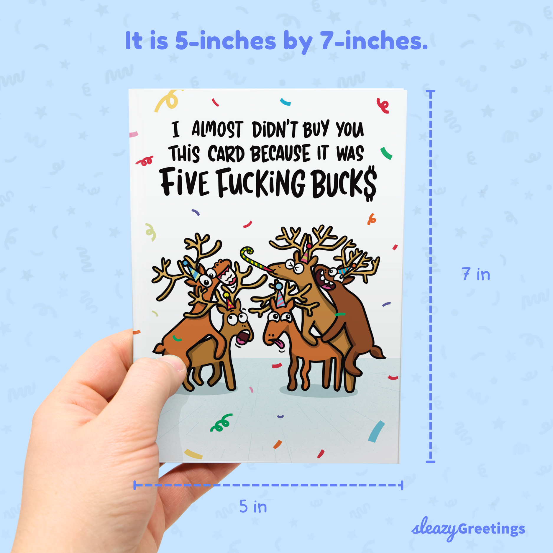 Five Fucking Bucks Birthday | Funny Birthday Card