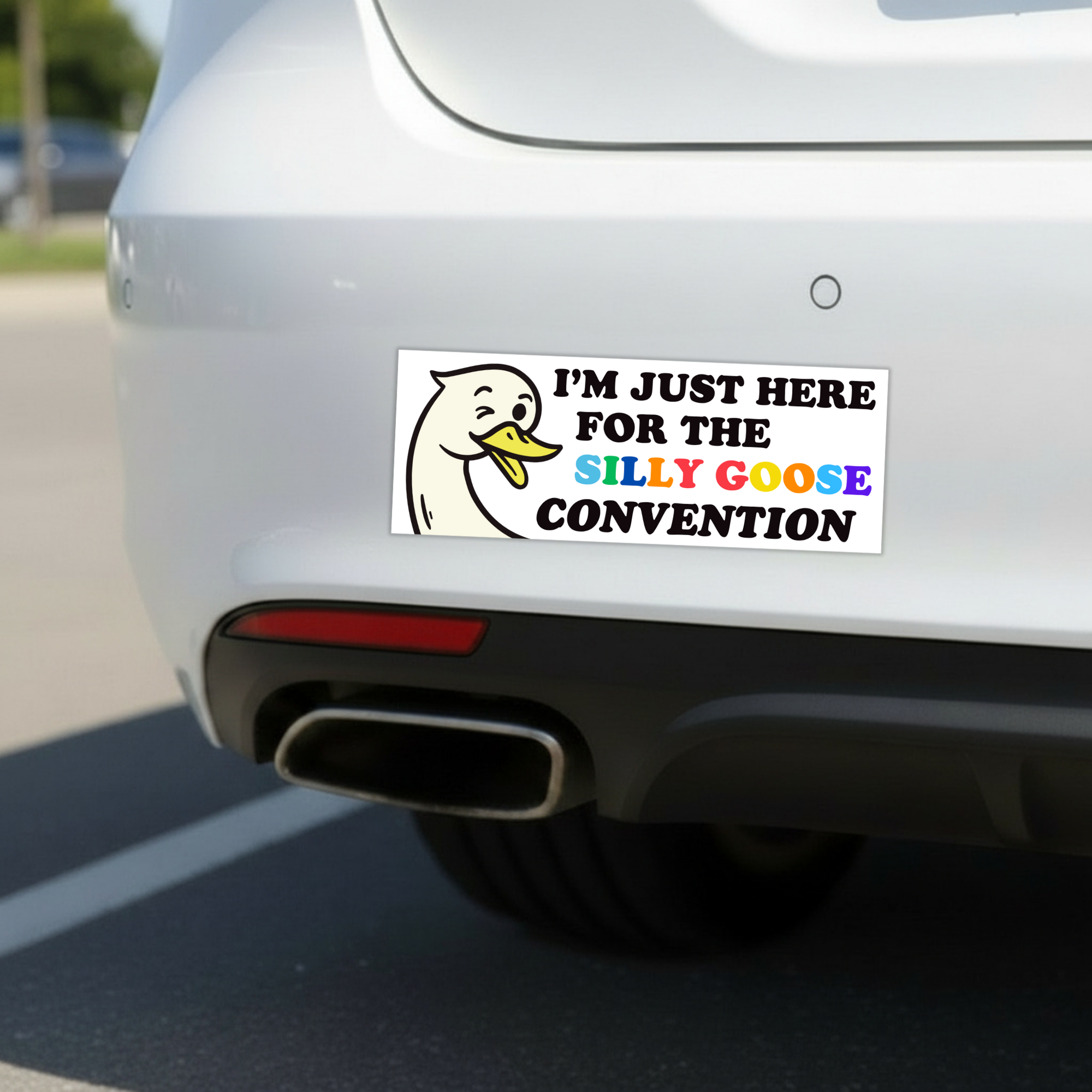 Silly Goose Convention | Funny Car Magnet