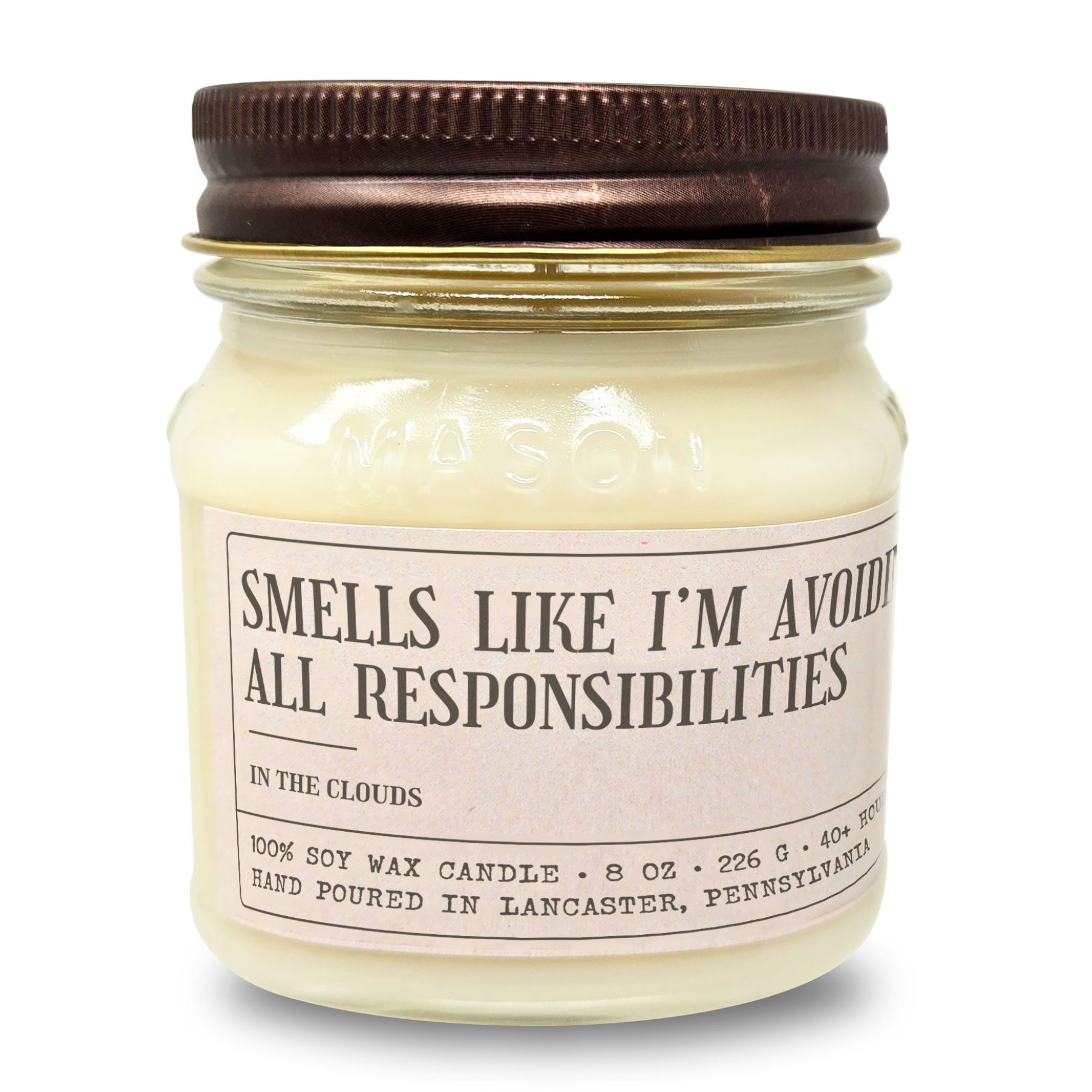 Avoiding All Responsibilities - Funny Candle 8oz Soy