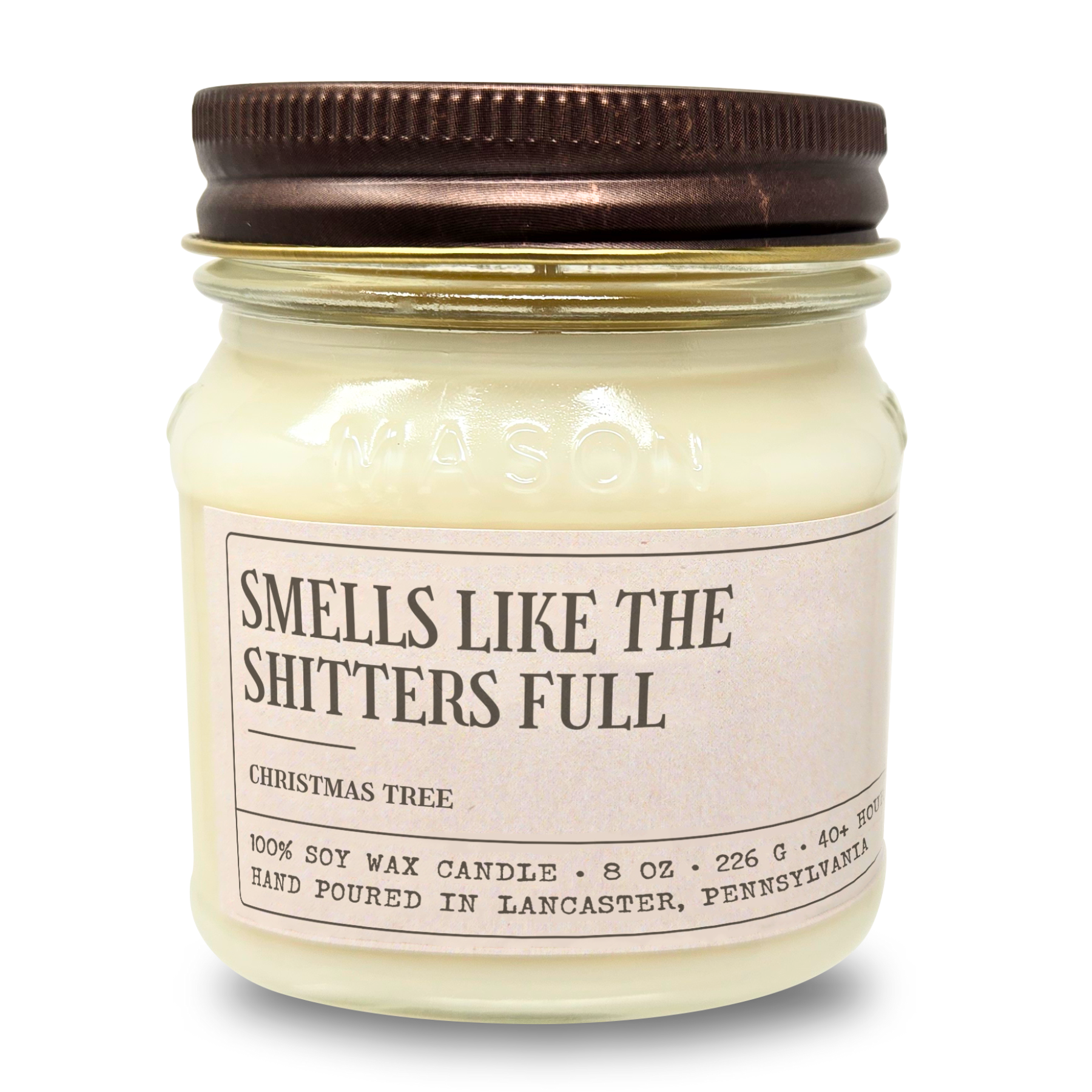 Smells Like The Shitters Full - Funny Candle 8oz Soy Wax