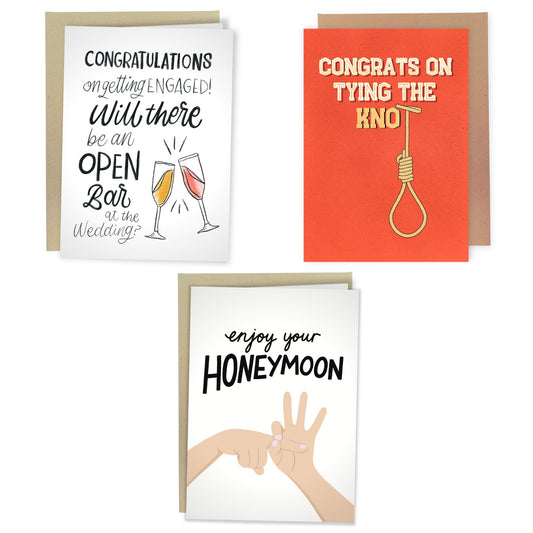 3 Cards to Upgrade you to Best Man - Funny Engagement Greeting Card Set - Sleazy Greetings - greetingcard