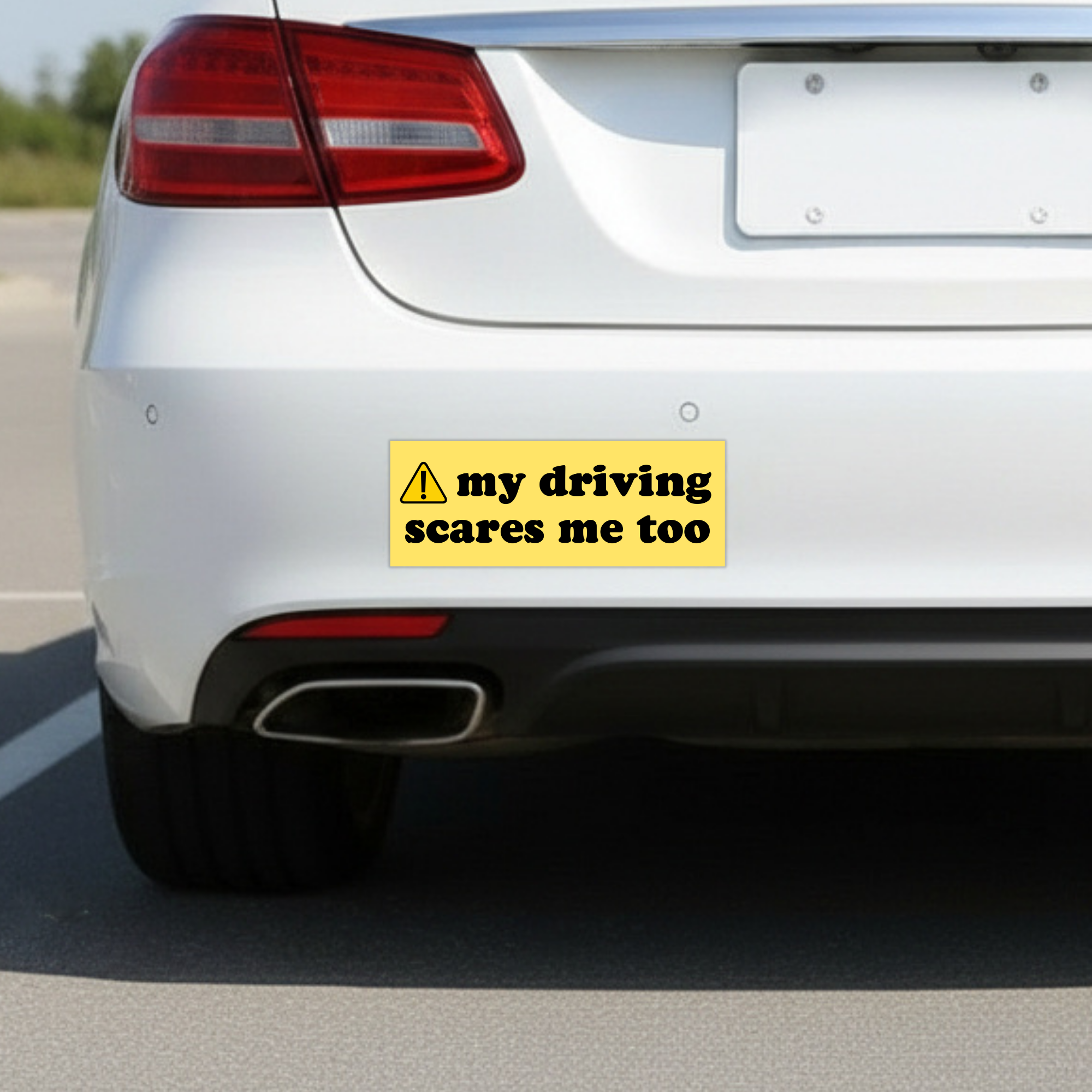 Scares Me Too | Funny Car Magnet