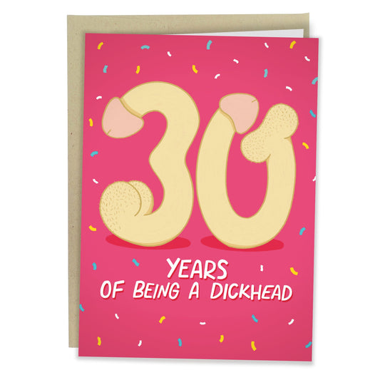 30th Penis - Funny Birthday Card - Sleazy Greetings - greetingcard