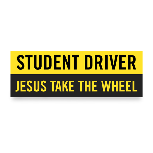 Jesus Take The Wheel | Funny Car Magnet