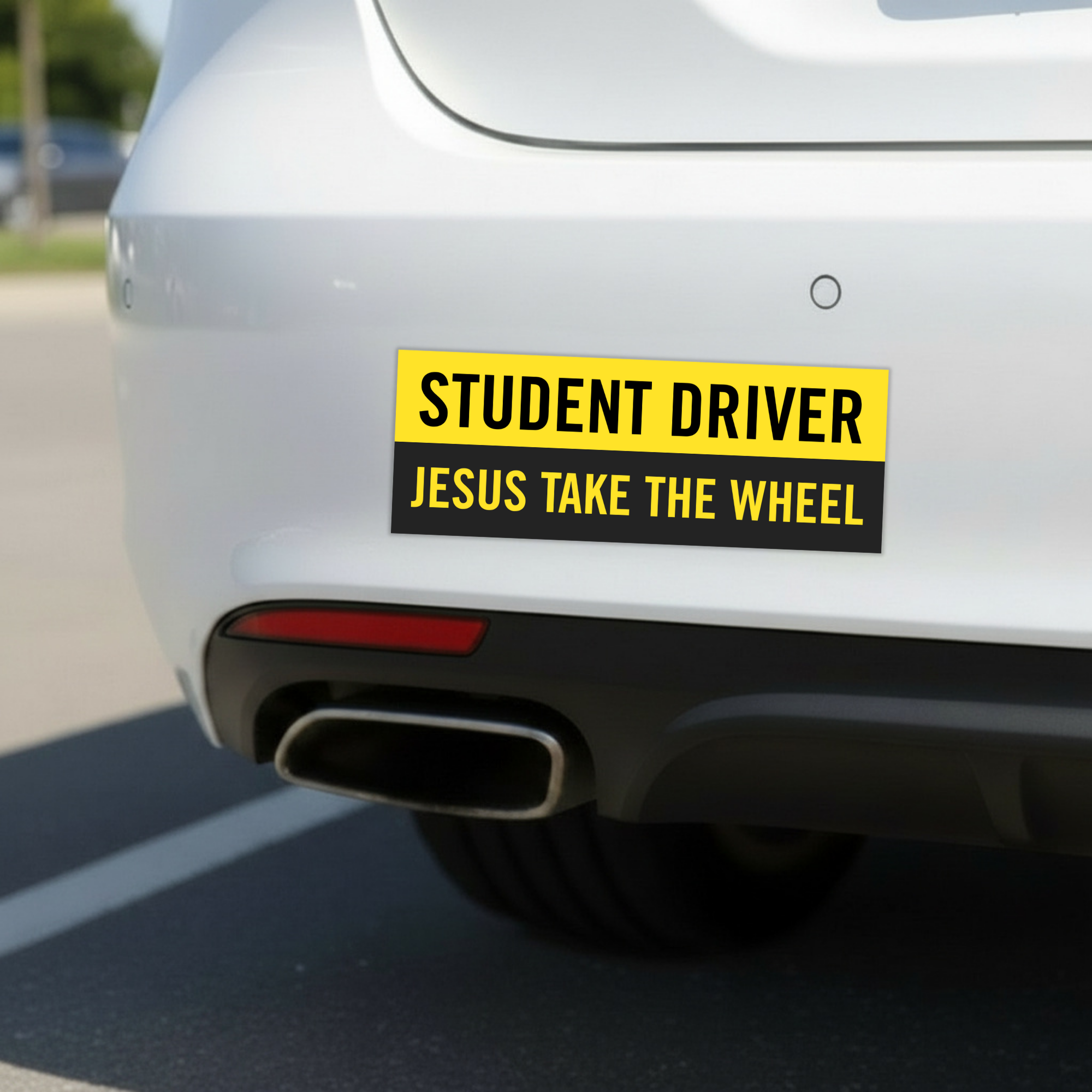 Jesus Take The Wheel | Funny Car Magnet