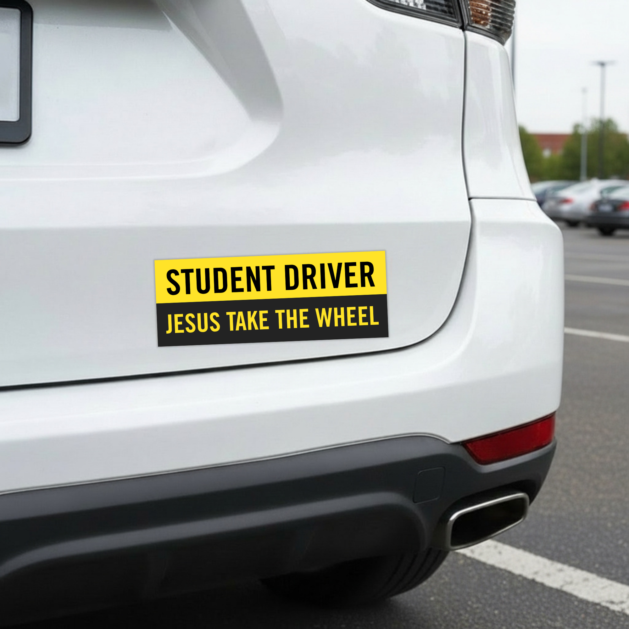 Jesus Take The Wheel | Funny Car Magnet