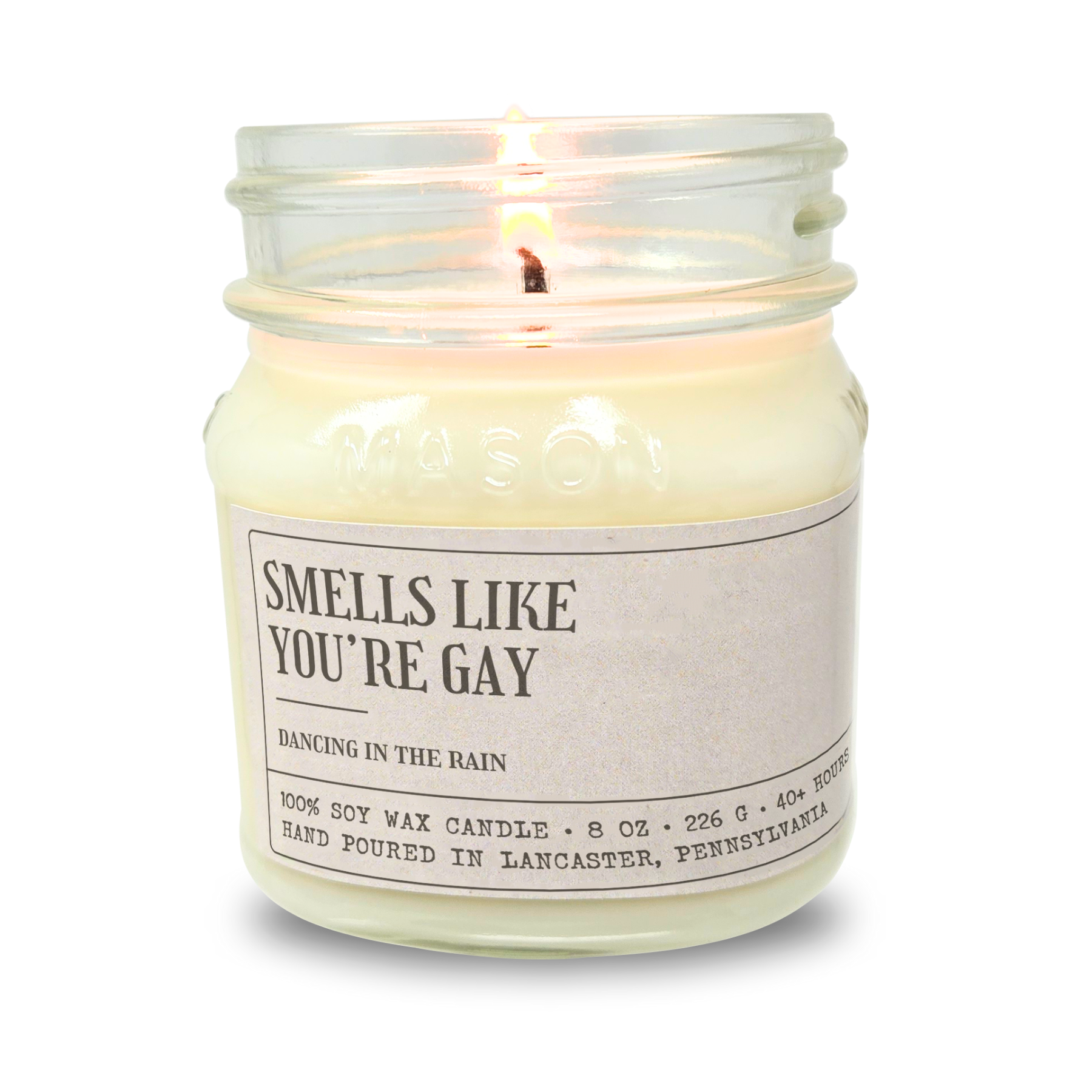 Smells Like You're Gay - Funny Candle 8oz Soy Wax
