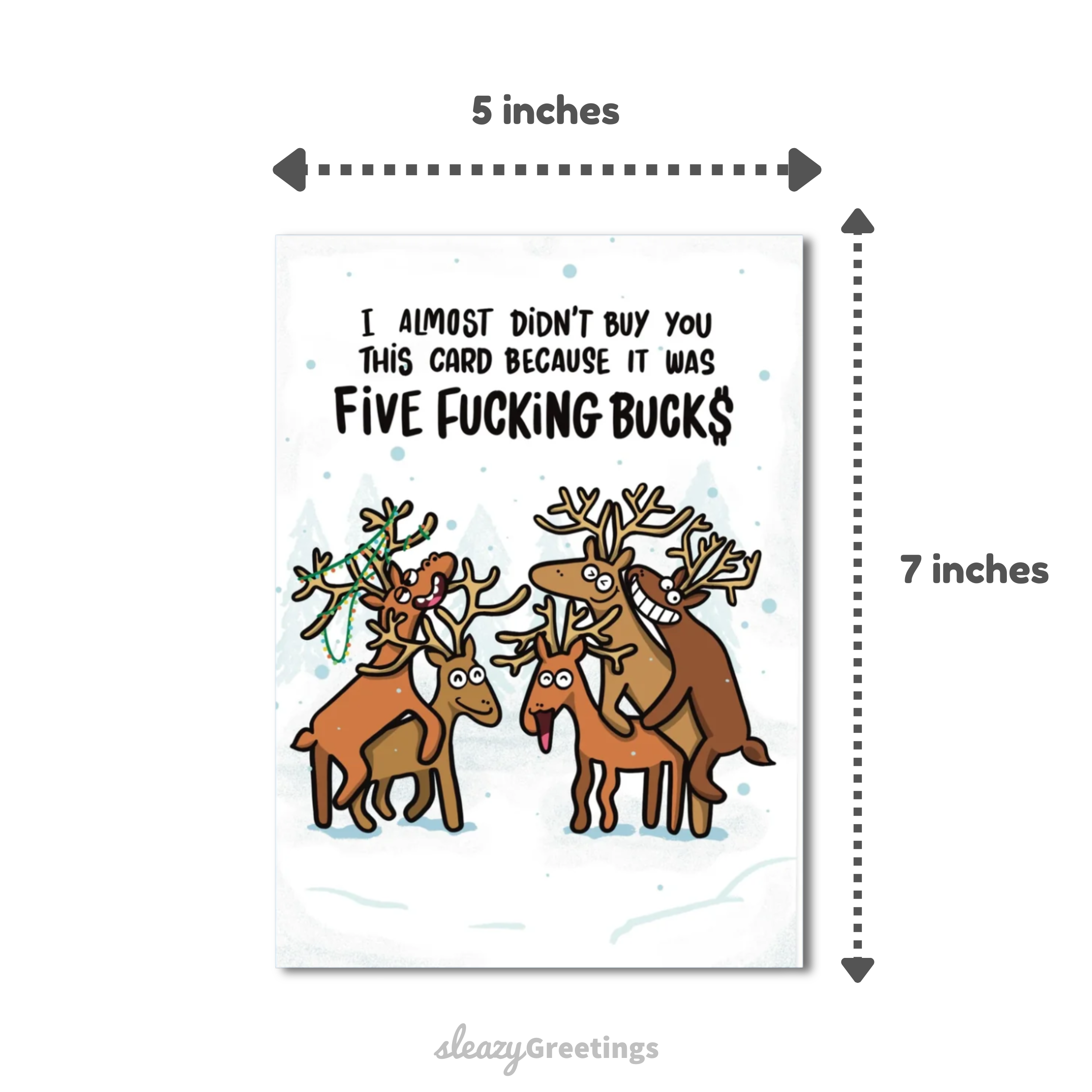 Five Fucking Bucks Bundle | Funny Christmas Card