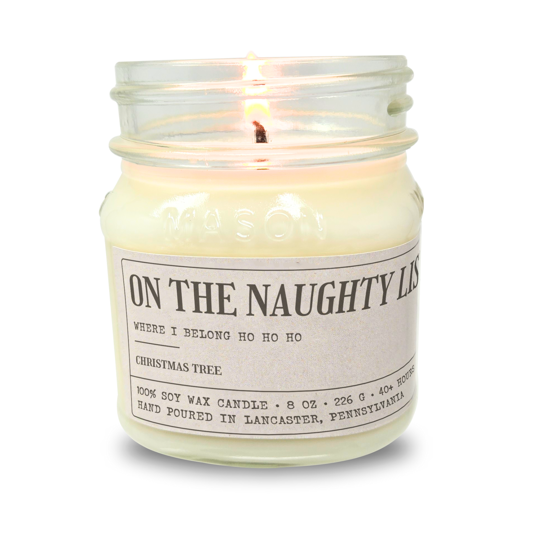 On The Naughty List - Funny Candle 8oz Soy Wax