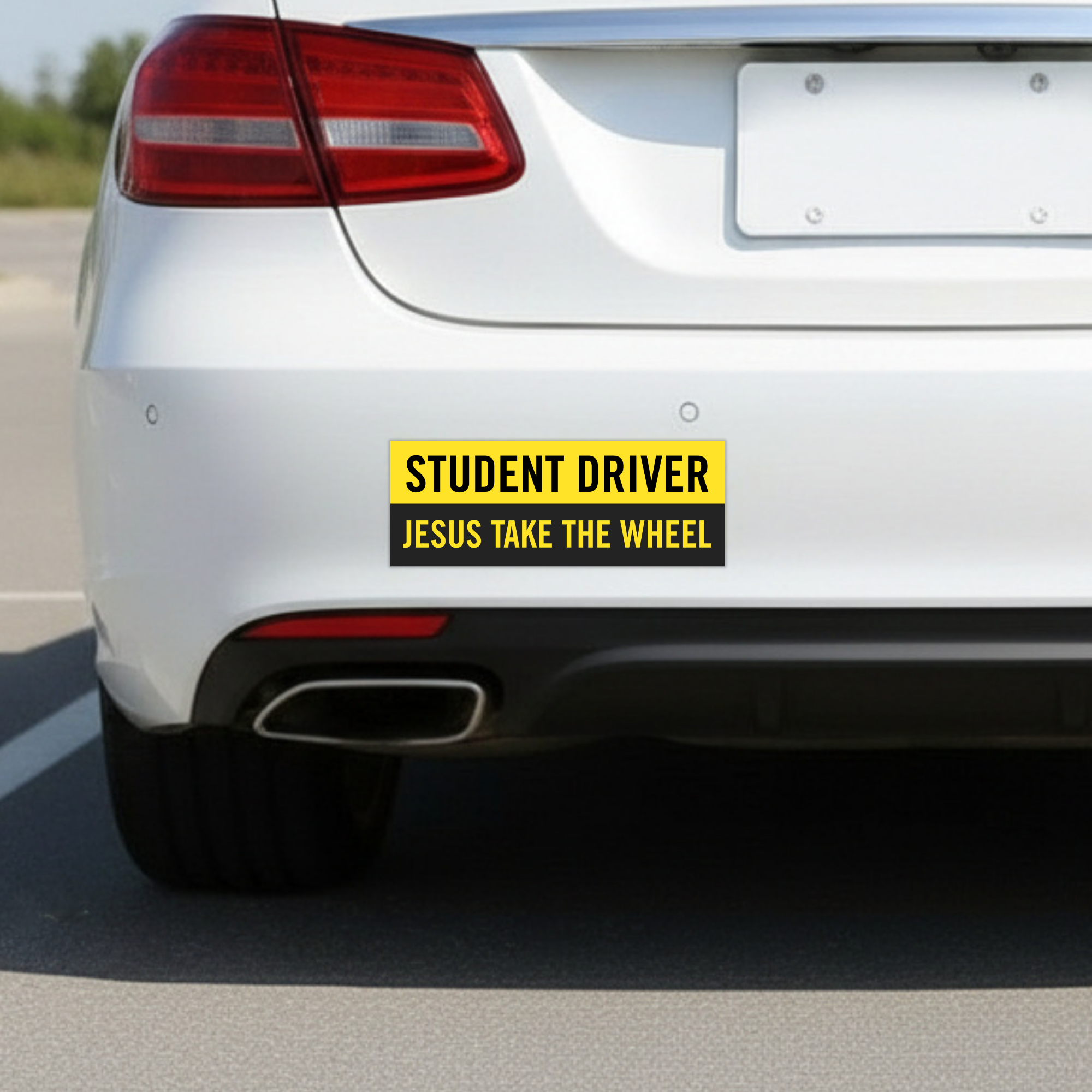 Jesus Take The Wheel | Funny Car Magnet