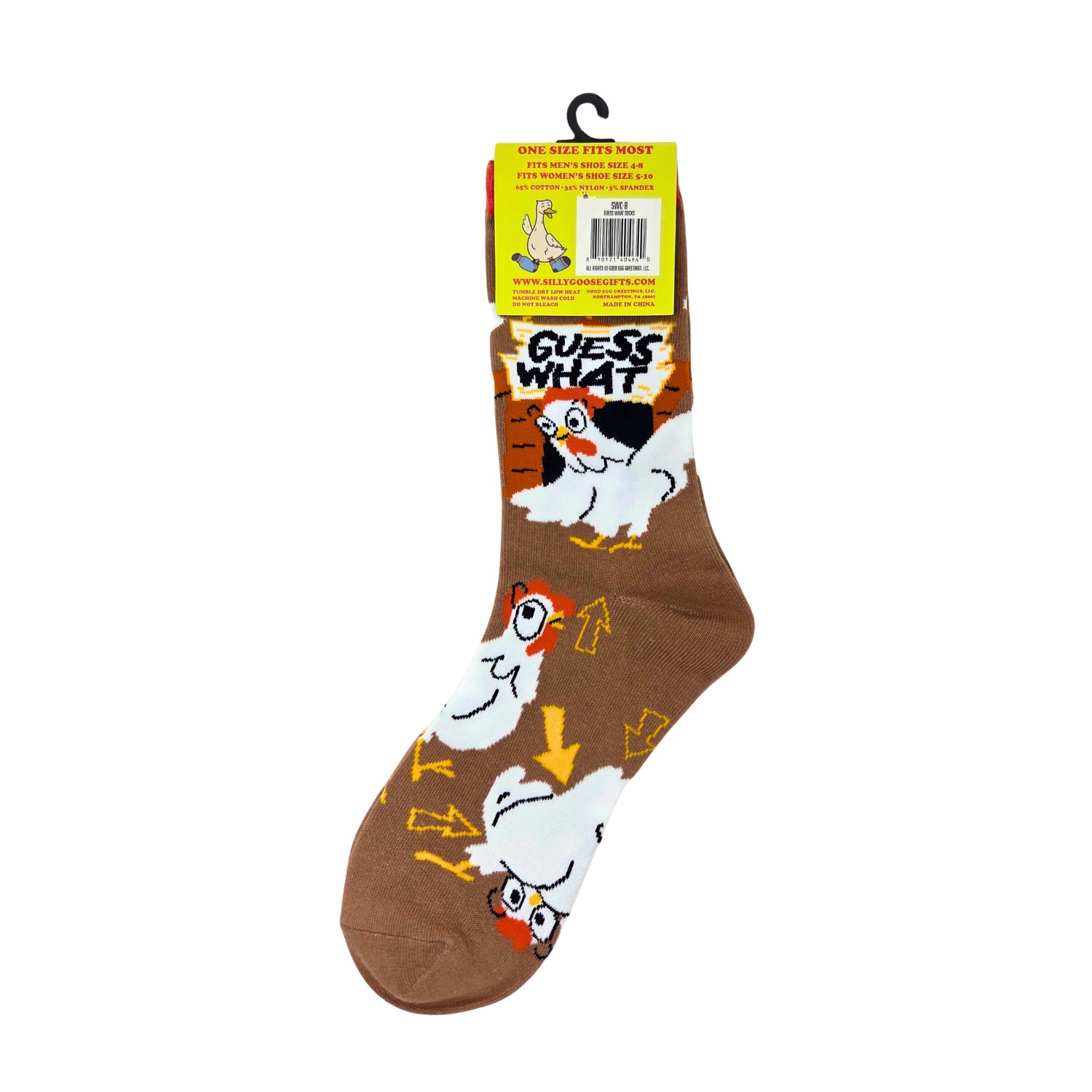Guess What Chicken Butt Socks - Women's Funny Crew Socks