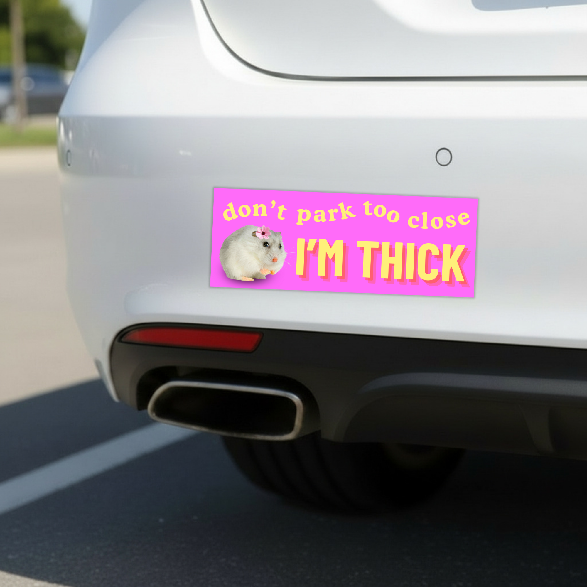 I'm Thick | Funny Car Magnet