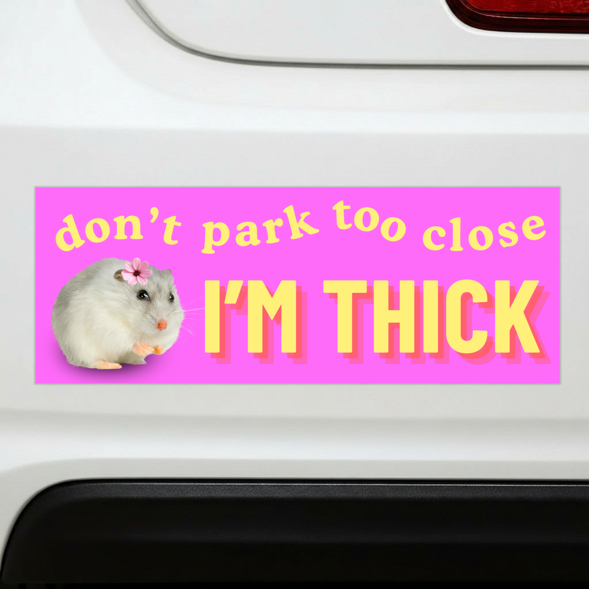 I'm Thick | Funny Car Magnet