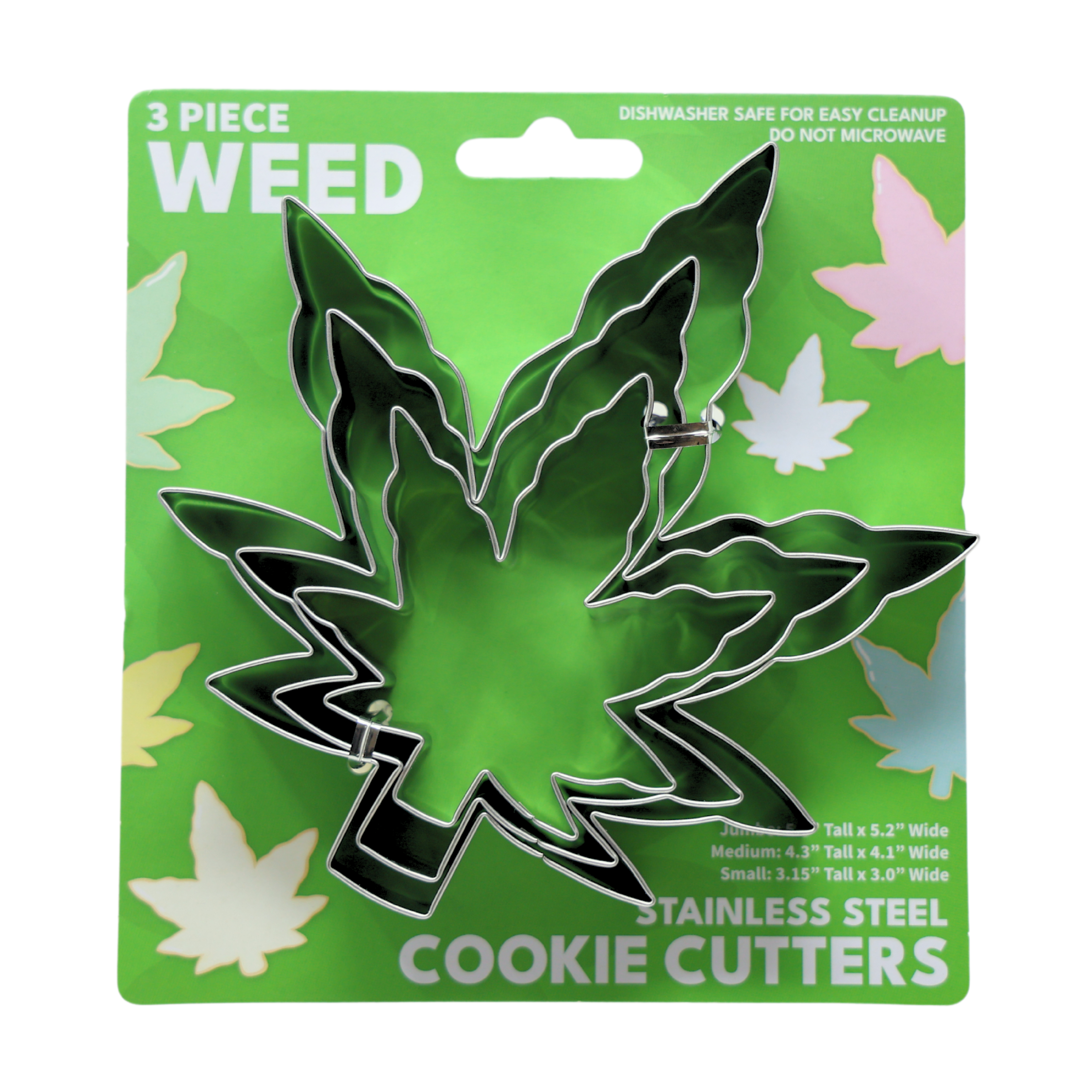 Weed Cookie Cutter - 3 Piece Marijuana Cookie Cutter Sets