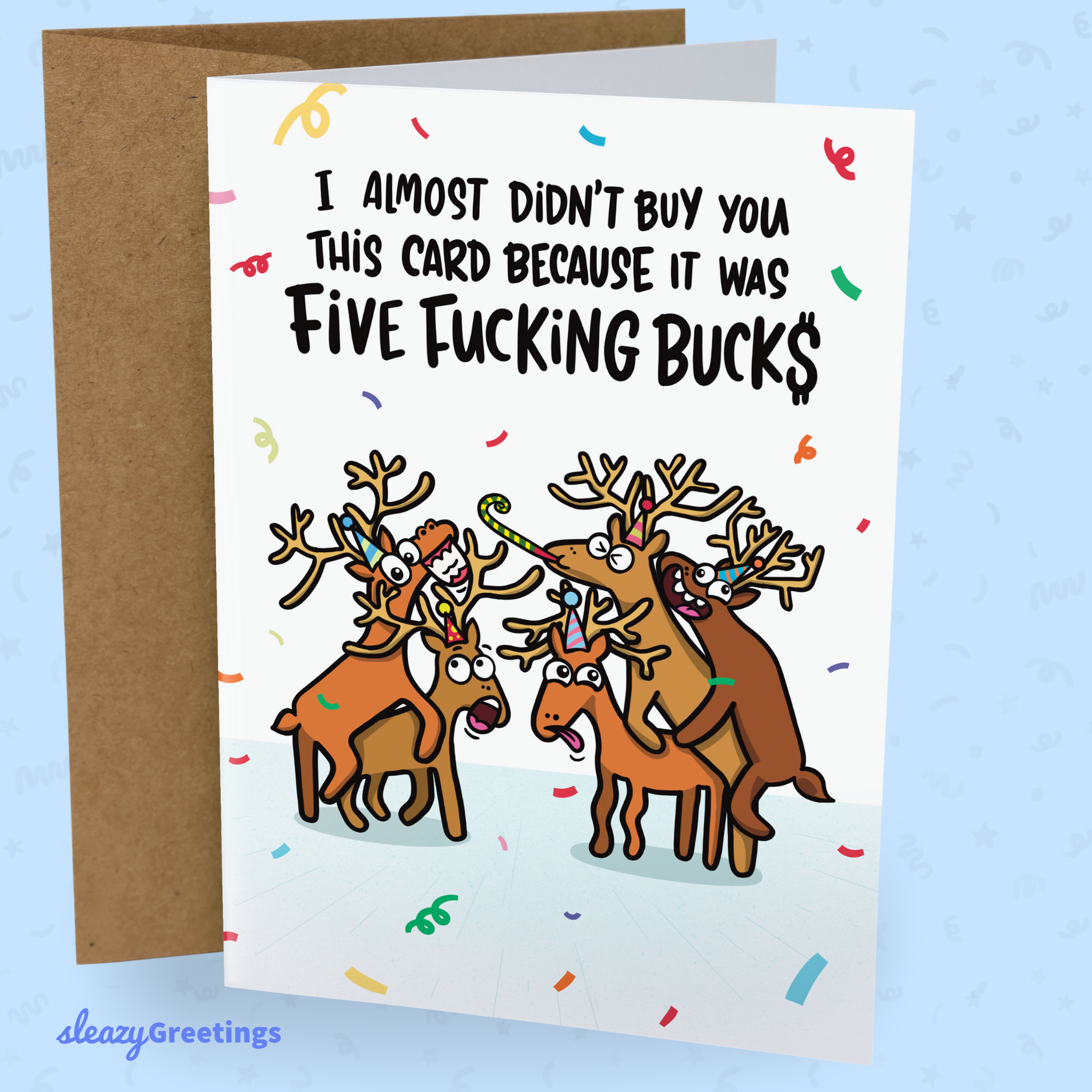Five Fucking Bucks Birthday | Funny Birthday Card