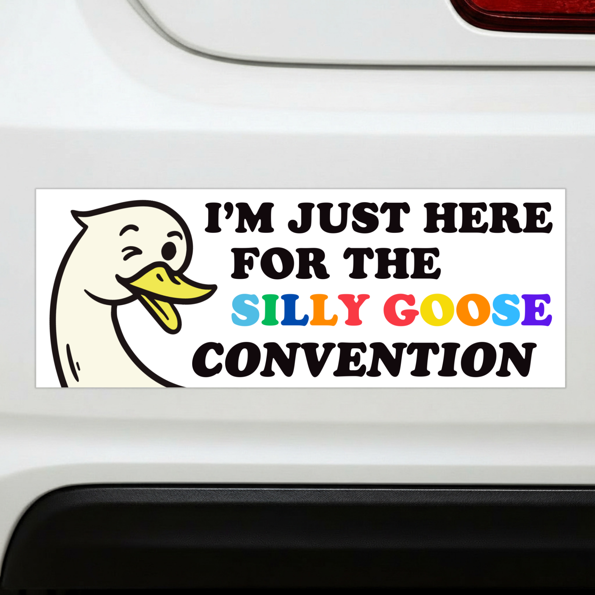 Silly Goose Convention | Funny Car Magnet