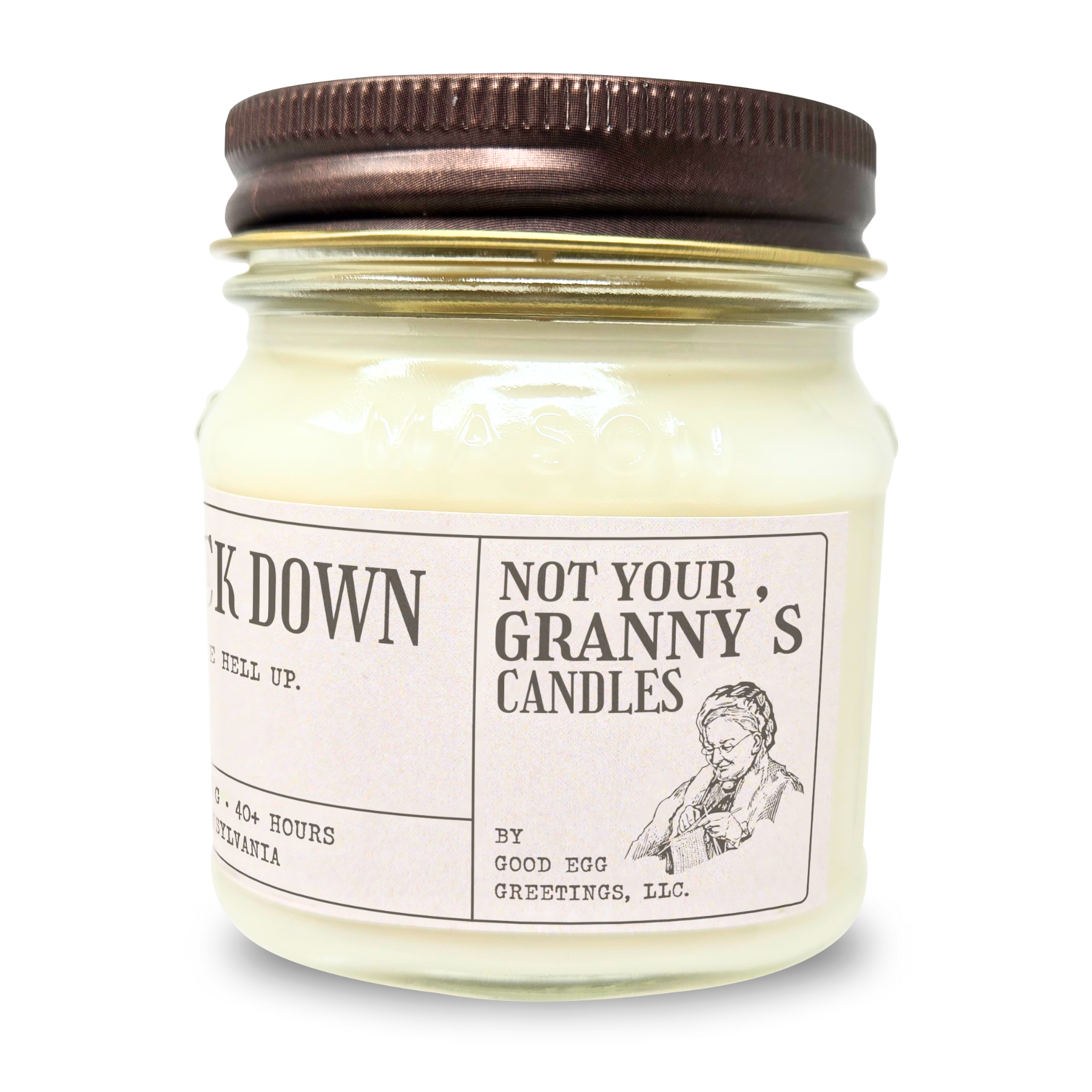 Calm The Fuck Down - Funny Candle 8oz Soy Wax