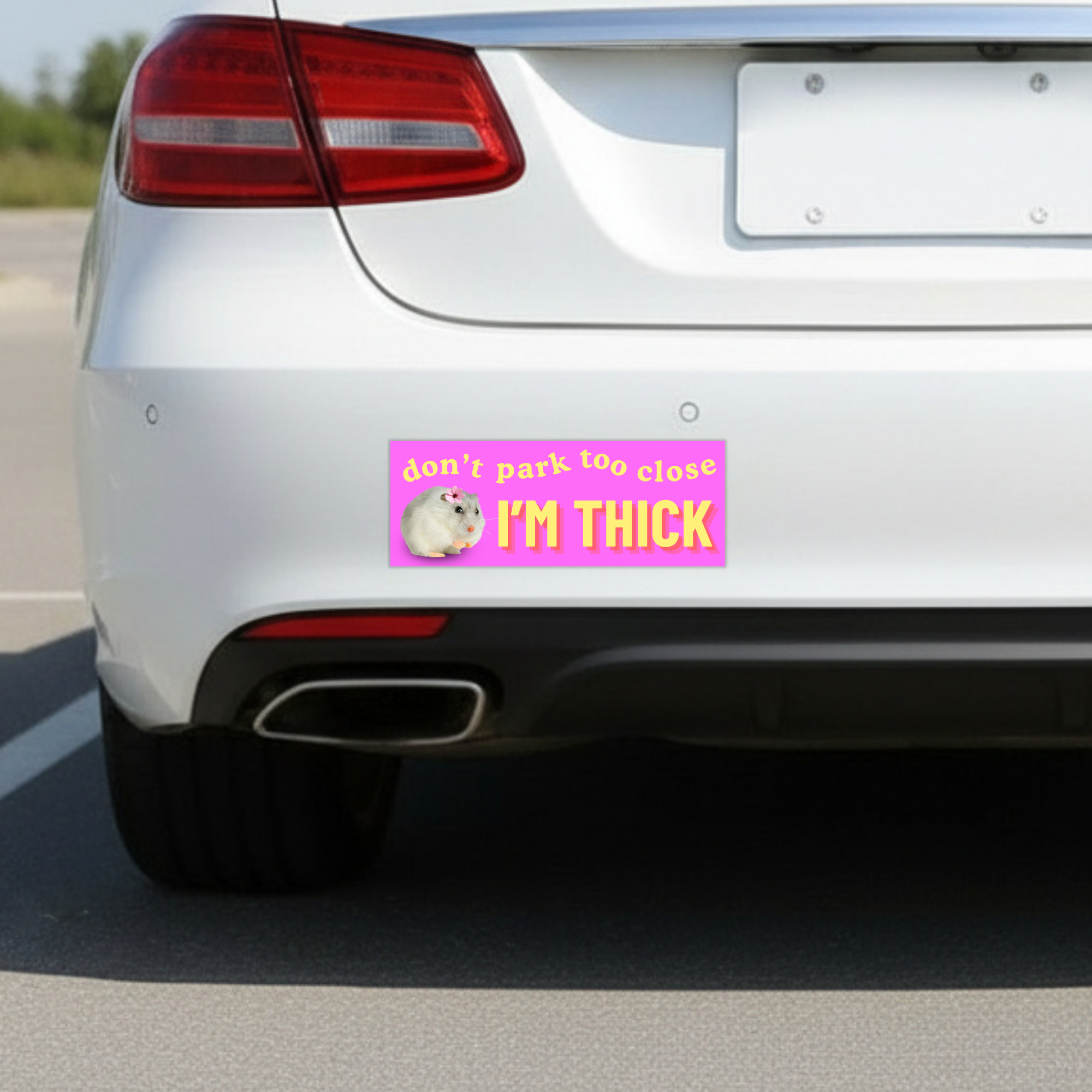 I'm Thick | Funny Car Magnet
