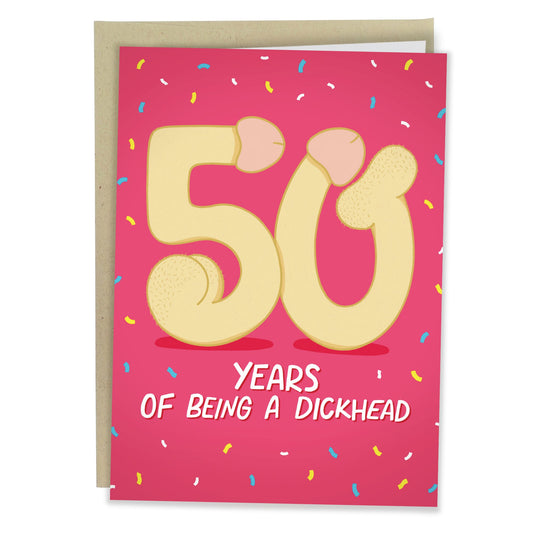 50th Penis | Funny Birthday Card - Sleazy Greetings - greetingcard