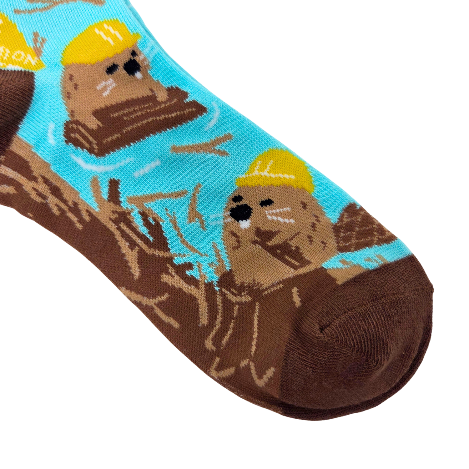 I Don't Give A Damn Beaver Socks - Women's Funny Crew Socks