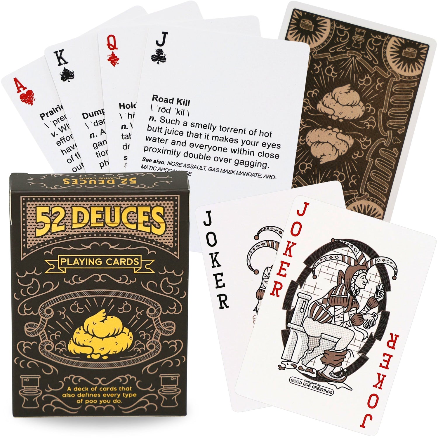 52 Deuces Playing Cards - Sleazy Greetings - greetingcard