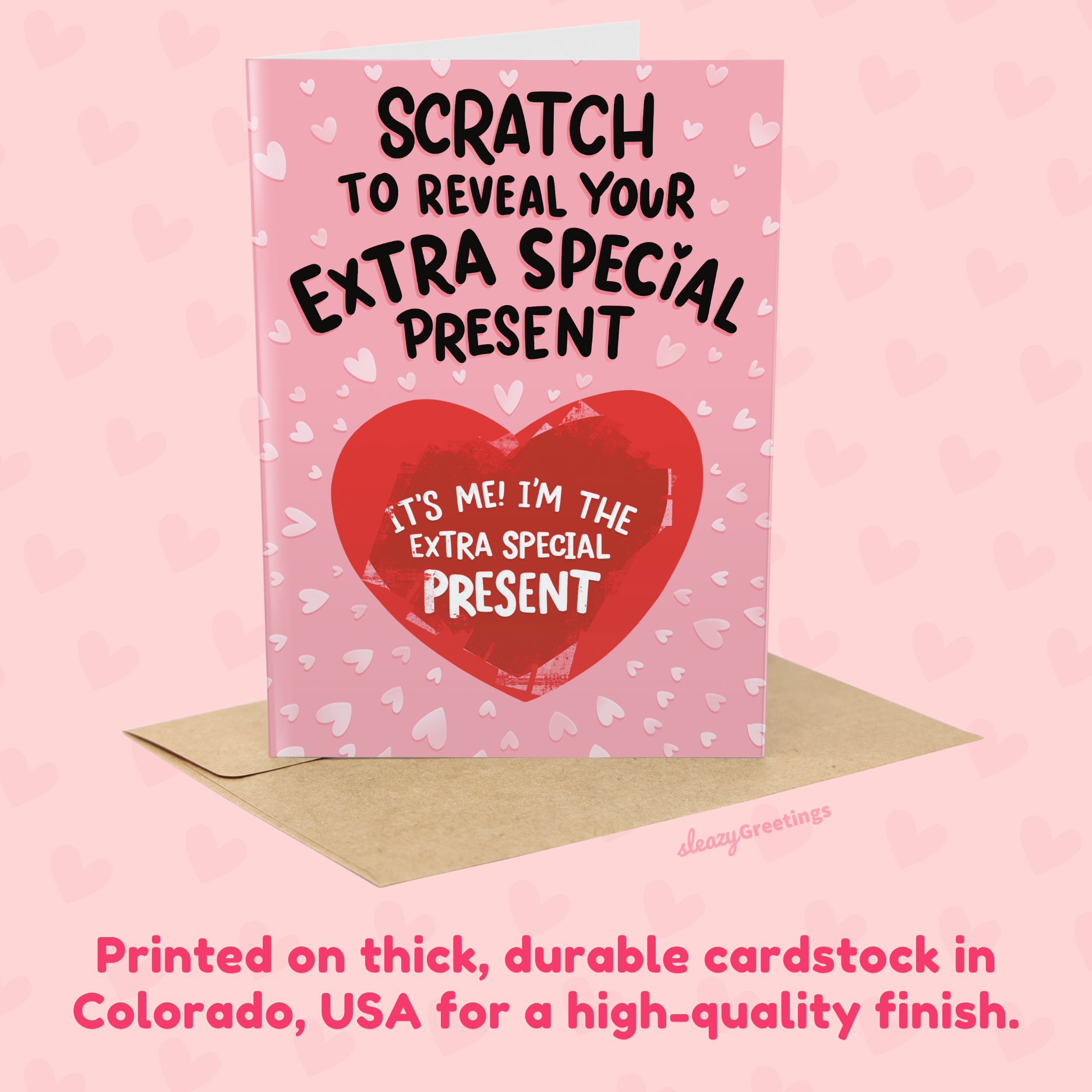 Scratch Off Extra Special Present Valentine's | Funny Scratch Off Valentine's Day Card