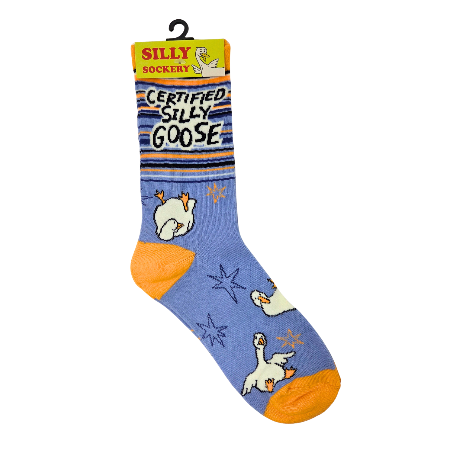 Certified Silly Goose - Women's Funny Cotton Crew Socks